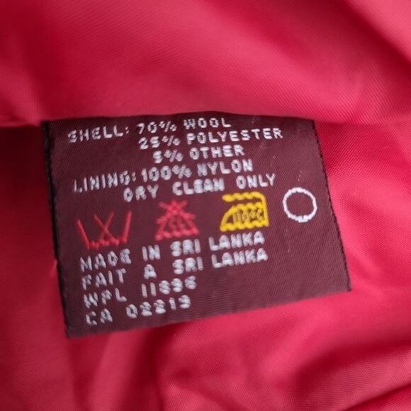 Vintage 90s Jordache Red Wool Jacket Blazer - Picture 12 of 15